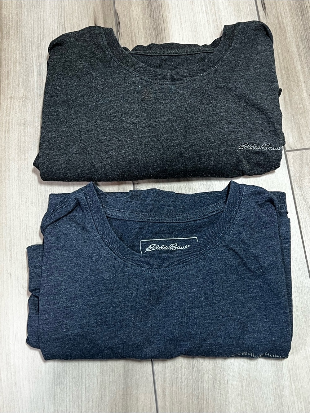 Eddie Bauer 2 Pack Crew Neck T-Shirt - Charcoal & Navy Men’s Large
